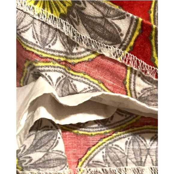 Orange-Red FLORAL Medallion Pattern Skirt - Banana Republic - Size M - Picture 5 of 6